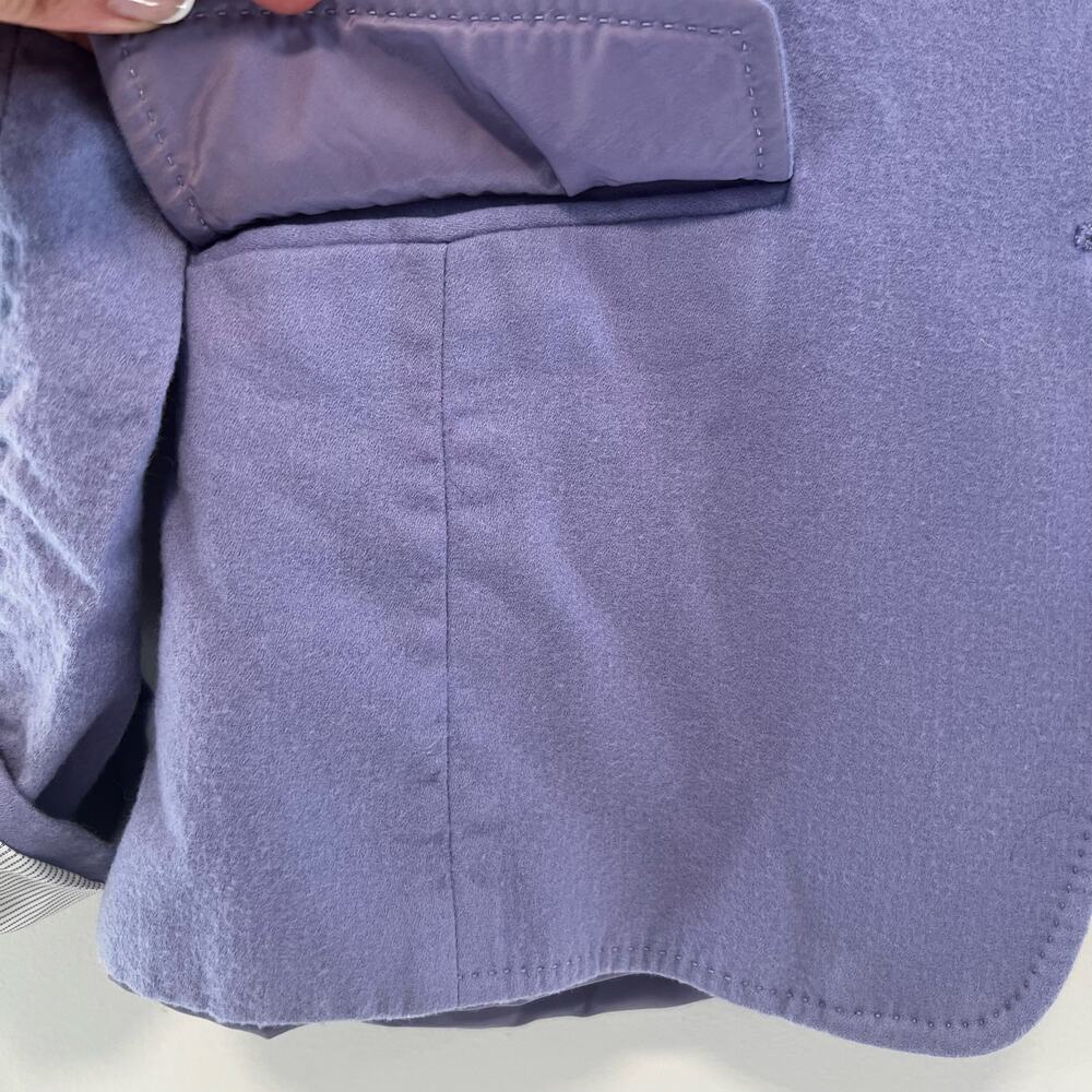 Talbots Italian Flannel Blazer Periwinkle Size 8 - Picture 5 of 9